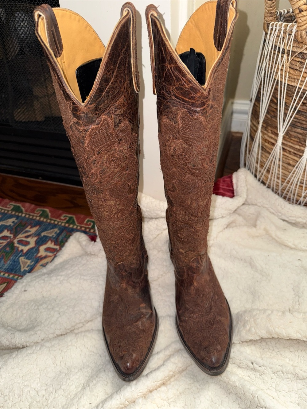 Old Gringo Brown Embroidered Leather Cowgirl Boots size 9.5 - Picture 8 of 12